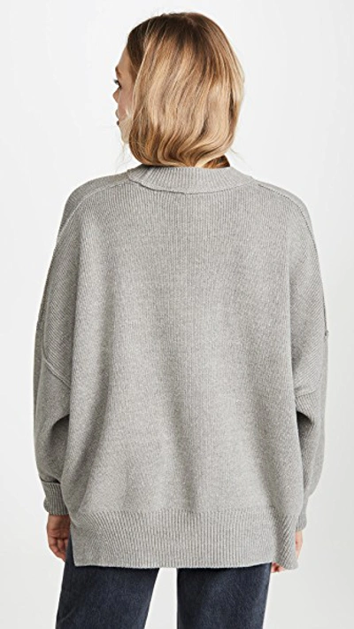 Shop Free People Easy Street Tunic Sweater In Heather Grey