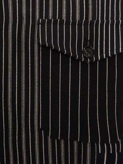 Shop Alexander Mcqueen Patchwork Pinstripe Jacket In Black/navy