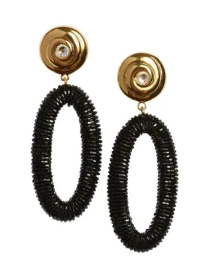 Shop Lizzie Fortunato Women's Goldplated Beaded Hoop-drop Earrings
