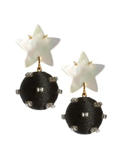 Shop Lizzie Fortunato Goldplated Mother-of-pearl Star Bead Drop Earrings