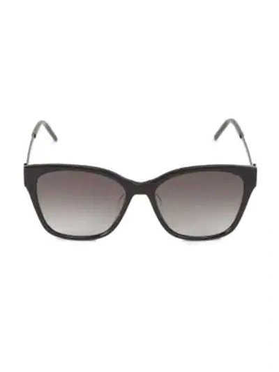 Shop Saint Laurent 56mm Square Sunglasses In Black