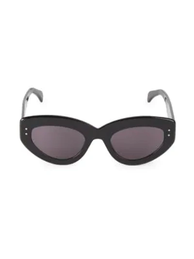 Shop Alaïa 51mm Embellished Cat Eye Sunglasses In Black