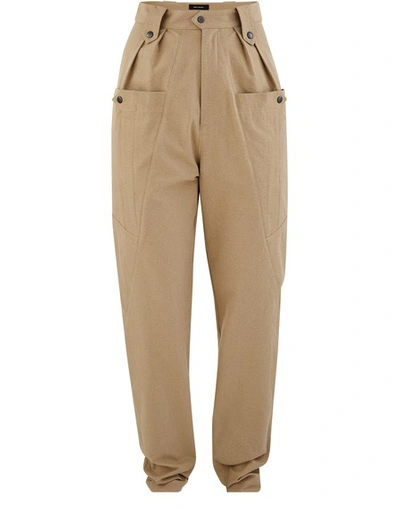 Shop Isabel Marant Yerris Trousers In Khaki