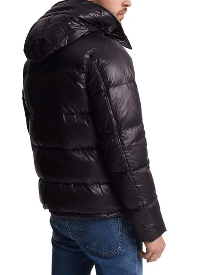 Shop Kenzo Cropped Hooded Padded Jacket In Black