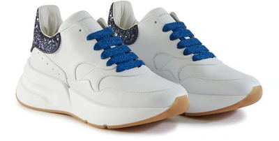 Shop Alexander Mcqueen Oversize Running Sneakers In 9095 - Opt.whi/navy/navy
