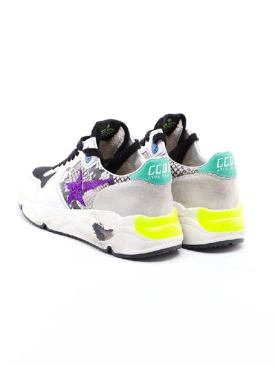 Shop Golden Goose Sneaker Running Sole In Natural Snake Violet