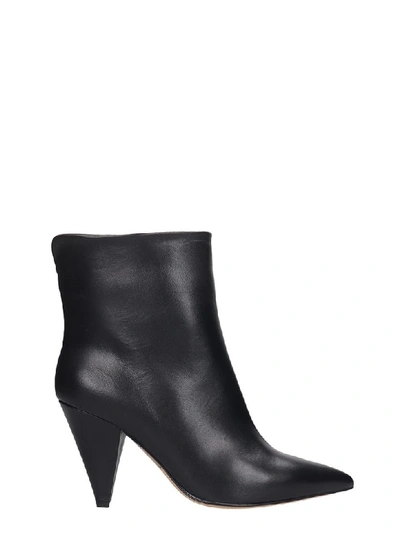 Shop The Seller High Heels Ankle Boots In Black Leather