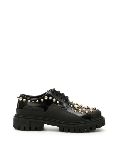 Shop Dolce & Gabbana Hi Trekking Lace-ups In Nero Multicolor