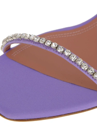 Shop Amina Muaddi Sandals In Purple