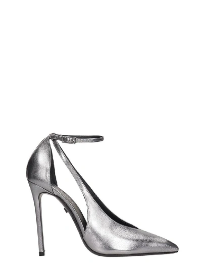 Shop Greymer Pumps In Grey Leather