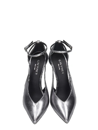 Shop Greymer Pumps In Grey Leather