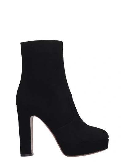 Shop L'autre Chose High Heels Ankle Boots In Black Suede