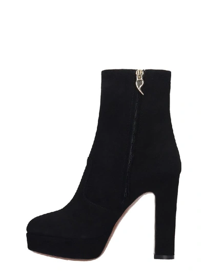 Shop L'autre Chose High Heels Ankle Boots In Black Suede