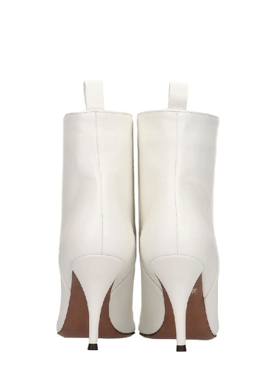 Shop L'autre Chose High Heels Ankle Boots In White Leather