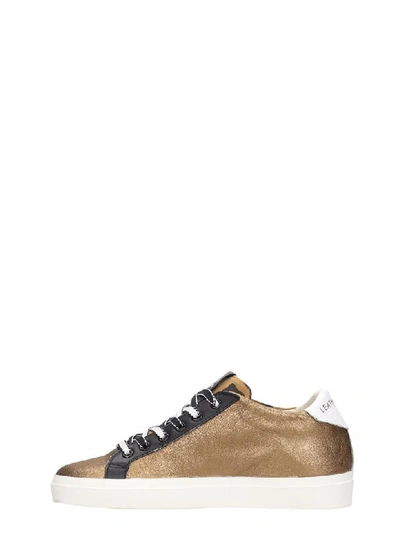 Shop Leather Crown Sneakers In Bronze Tech/synthetic