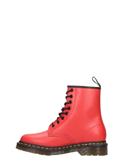 Shop Dr. Martens' 1460 Combat Boots In Red Leather