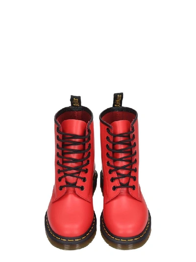 Shop Dr. Martens' 1460 Combat Boots In Red Leather
