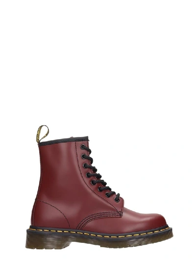 Shop Dr. Martens' 1460 Combat Boots In Bordeaux Leather