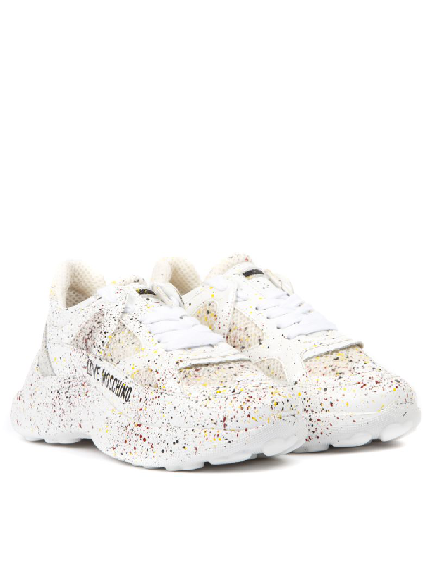 moschino paint splatter sneakers