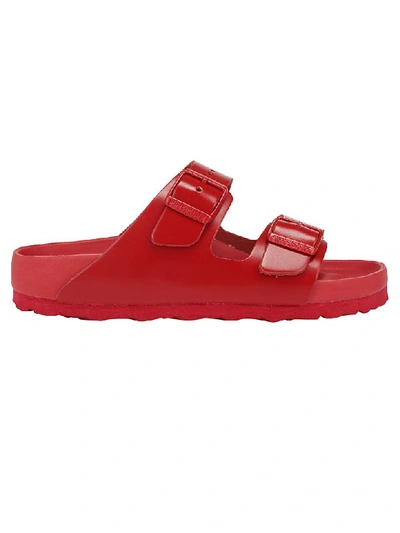 Shop Valentino X Birkenstock Arizona Sandals In Rouge Pur