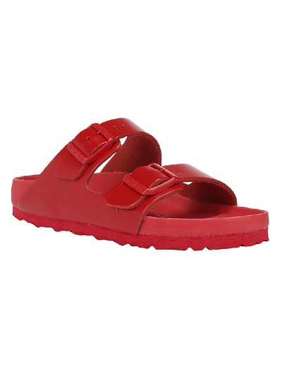 Shop Valentino X Birkenstock Arizona Sandals In Rouge Pur