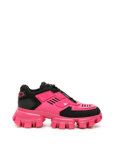 Prada Sneakers Cloudbust Thunder In Maglia E Gomma In Nero Fuxia (black)
