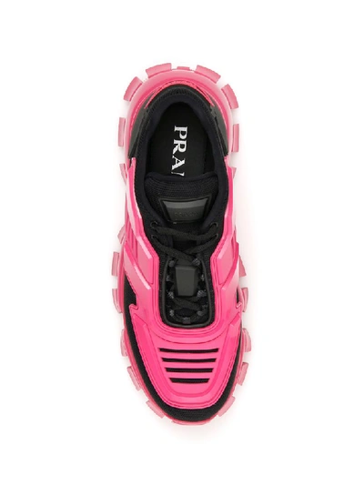 Shop Prada Cloudbust Thunder Sneakers In Nero Fuxia (black)