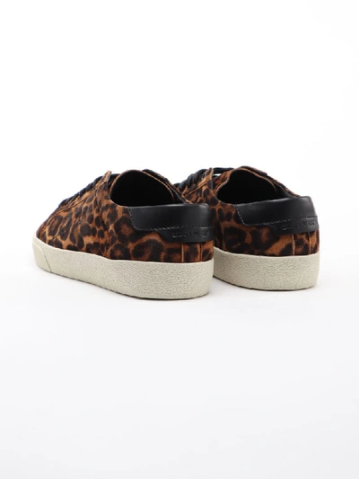 Shop Saint Laurent Signature Sneaker In Natural Caffe`/noir