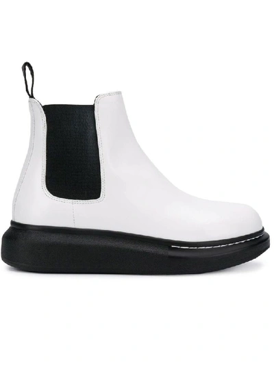 Shop Alexander Mcqueen Chelsea Boot In White/black