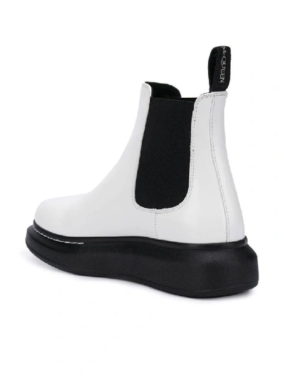 Shop Alexander Mcqueen Chelsea Boot In White/black