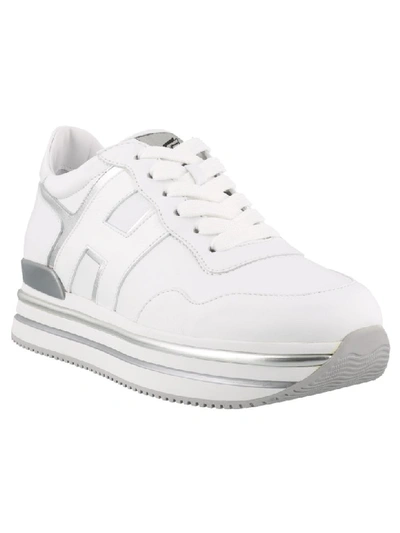 Shop Hogan Sneakers In White Silver