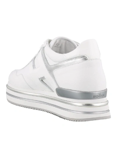 Shop Hogan Sneakers In White Silver