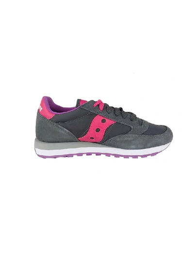 Shop Saucony Sneakers In Charcoal/pink