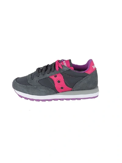 Shop Saucony Sneakers In Charcoal/pink