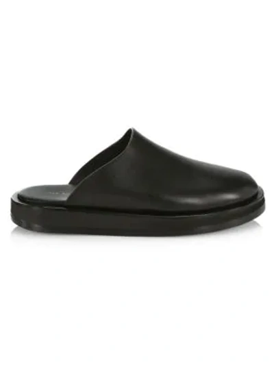 Shop The Row Women's Sabot Leather Mules In Black