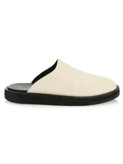 Shop The Row Women's Sabot Leather Mules In Ivory