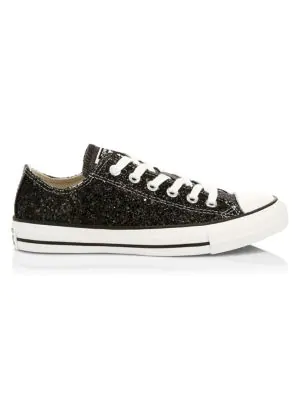 black all star galaxy dust ox trainers