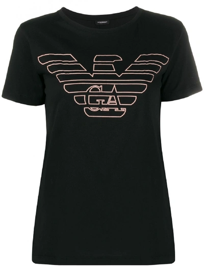 Shop Emporio Armani Cotton T-shirt In Black