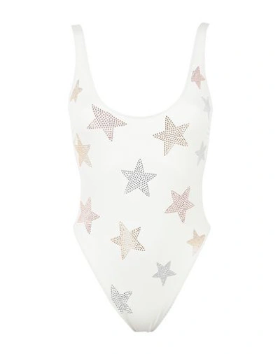 Shop Stella Mccartney One-piece Swimsuits In Ivory