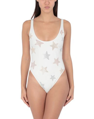 Shop Stella Mccartney One-piece Swimsuits In Ivory
