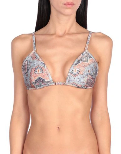 Shop Zimmermann Bikini Tops In Sky Blue