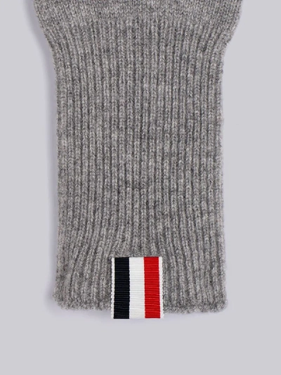 Shop Thom Browne 4-bar Cashmere Gloves In Grey