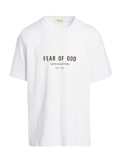 Shop Fear Of God Sixth Collection Logo T-shirt In White