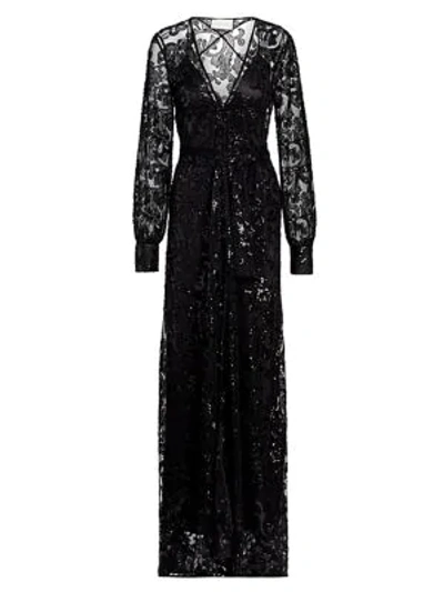 Shop Alexis Women's Biata Beaded Gown In Beaded Black