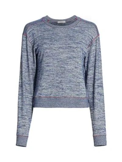 Shop Rag & Bone Knit Long-sleeve Pullover In Blue Multi
