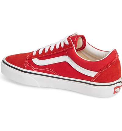 Shop Vans Old Skool Sneaker In Racing Red/ True White