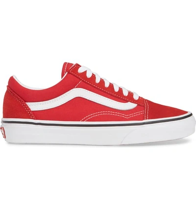 Shop Vans Old Skool Sneaker In Racing Red/ True White