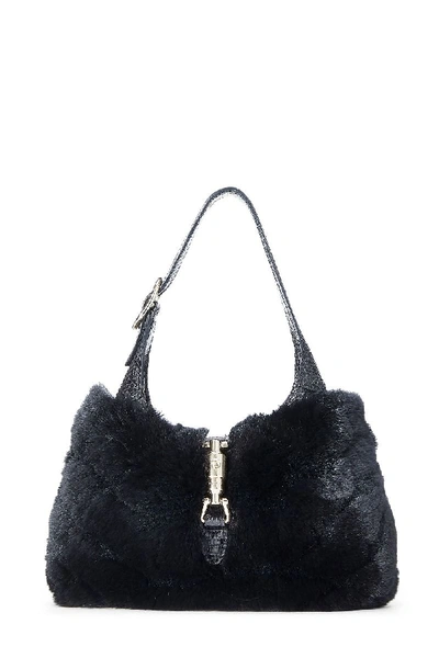 Pre-owned Gucci Black Lapin Jackie Handbag Mini