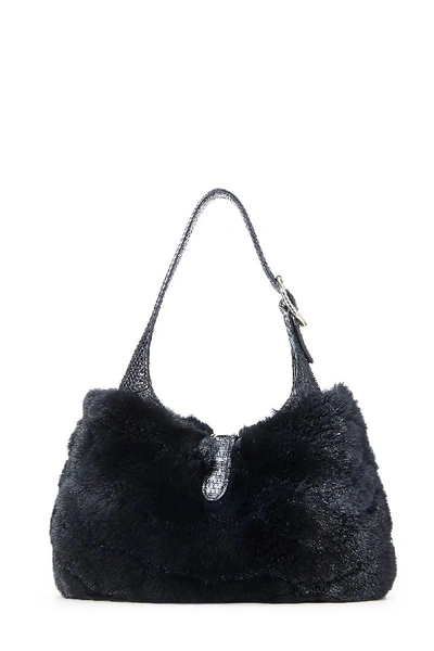 Pre-owned Gucci Black Lapin Jackie Handbag Mini