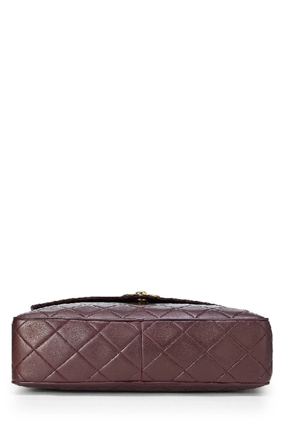 Pre-owned Chanel Brown Quilted Lambskin Envelope Camera Bag Xl